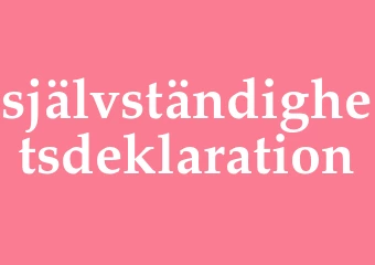 Synonym självständighetsdeklaration