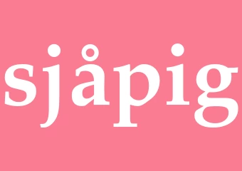 Synonym sjåpig