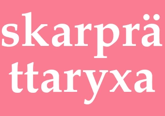 Synonym skarprättaryxa