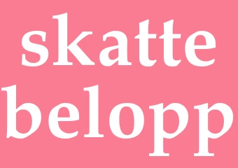 Synonym skattebelopp
