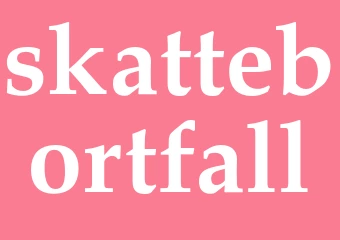Synonym skattebortfall