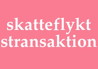 Synonym skatteflyktstransaktion