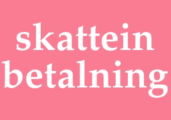 Synonym skatteinbetalning