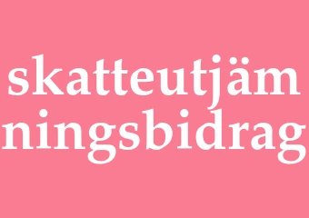 Synonym skatteutjämningsbidrag