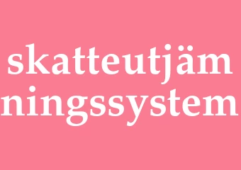 Synonym skatteutjämningssystem