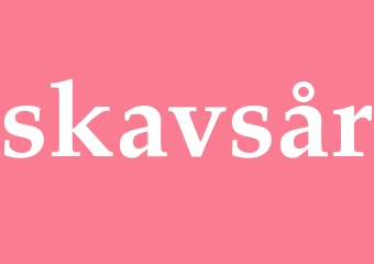 Synonym skavsår