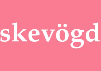 Synonym skevögd