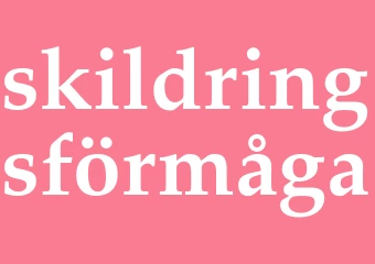 Synonym skildringsförmåga