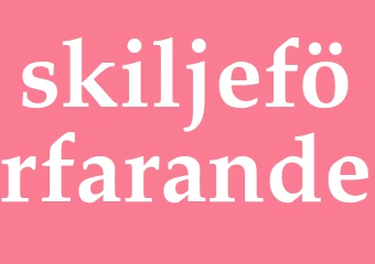 Synonym skiljeförfarande