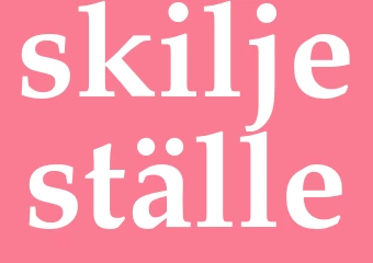 Synonym skiljeställe