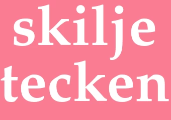 Synonym skiljetecken