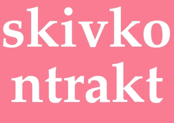 Synonym skivkontrakt