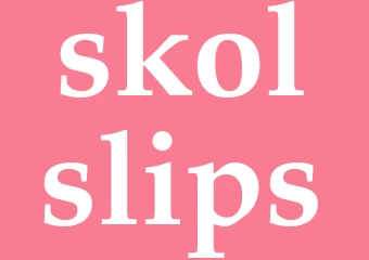 Synonym skolslips