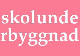 Synonym skolunderbyggnad