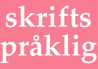 Synonym skriftspråklig