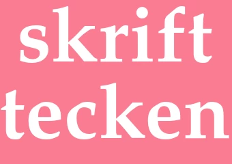 Synonym skrifttecken