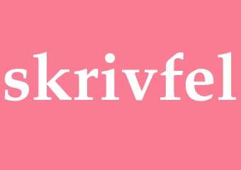 Synonym skrivfel