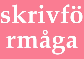 Synonym skrivförmåga