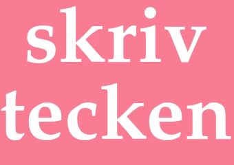 Synonym skrivtecken