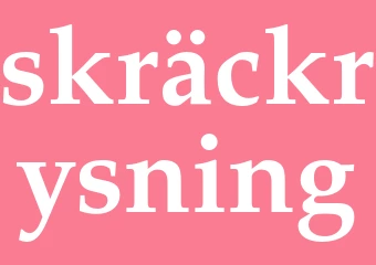 Synonym skräckrysning