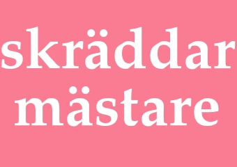 Synonym skräddarmästare