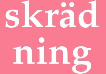 Synonym skrädning