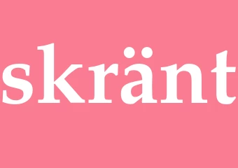 Synonym skränt