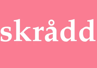 Synonym skrådd
