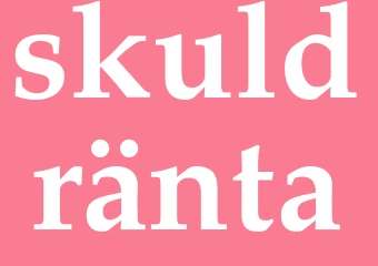 Synonym skuldränta