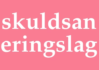 Synonym skuldsaneringslag