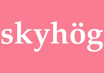 Synonym skyhög