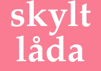 Synonym skyltlåda