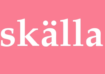 Synonym skälla