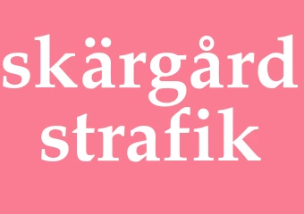 Synonym skärgårdstrafik
