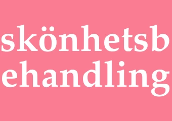 Synonym skönhetsbehandling
