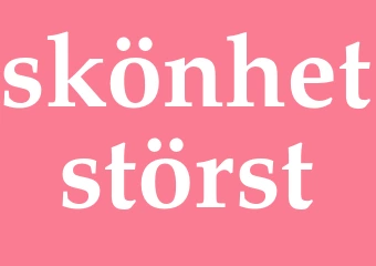Synonym skönhetstörst