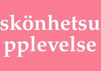 Synonym skönhetsupplevelse