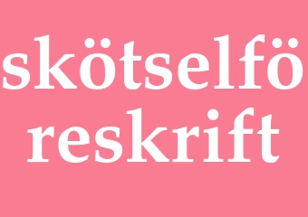 Synonym skötselföreskrift