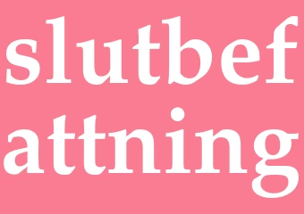 Synonym slutbefattning