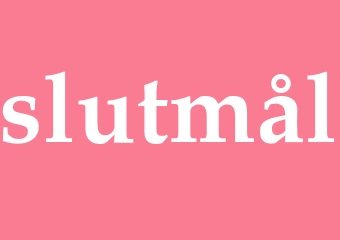 Synonym slutmål