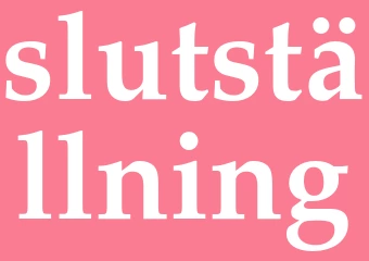 Synonym slutställning