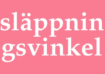 Synonym släppningsvinkel