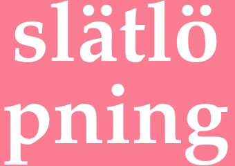 Synonym slätlöpning