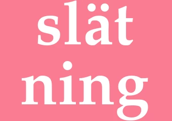 Synonym slätning