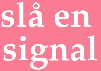 Synonym slå en signal