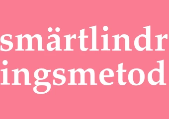 Synonym smärtlindringsmetod