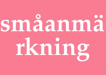 Synonym småanmärkning