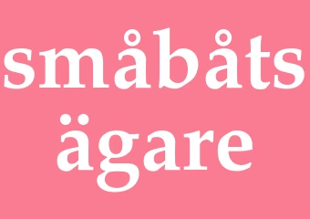 Synonym småbåtsägare