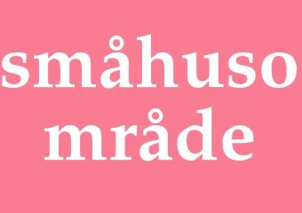 Synonym småhusområde
