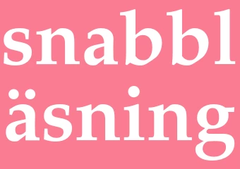 Synonym snabbläsning